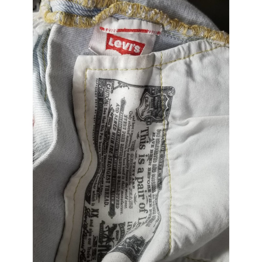 LEVI'S 501 Grunge Wash Button-Fly Cut Off Denim Shorts - Picture 10 of 10